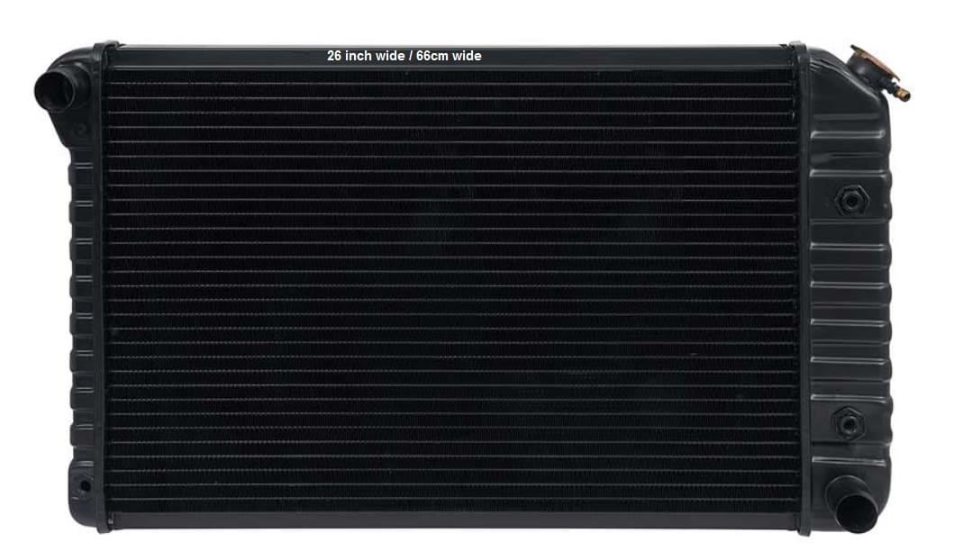 Radiator: Camaro 72-79 V8 Cpr 3 core 26" wide Auto